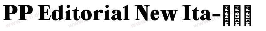 PP Editorial New Ita字体转换